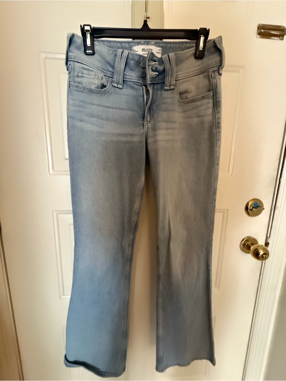 Hollister Light Blue Low-Rise Bootcut Jeans
